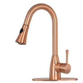 Ak455c Akicon Single-handle Pull-down Sprayer Kitchen Faucet In Copper