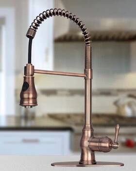 Ak518c Akicon Antique Copper Pre-rinse Spring Kitchen Faucet