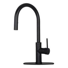 Ak96416-mb Akicon Single-handle Pull Down Sprayer Kitchen Faucet 17 Inch Ceramic Matte Black