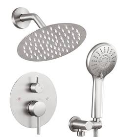 Aklfgn Azly-106ls-8 8 Inch Shower Faucet 2.5 Gpm With 360 Swivel Brushed Nickel
