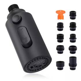 3-functions Aleasha 744759731159 Kitchen Faucet Spray Head Replacement With 9 Adapter Kits In Matte B