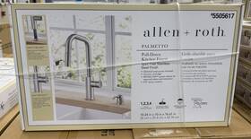 Allen Roth 019934501538 Palmetto Pull Down Kitchen Faucet Stainless Finish With Soap Dispenser