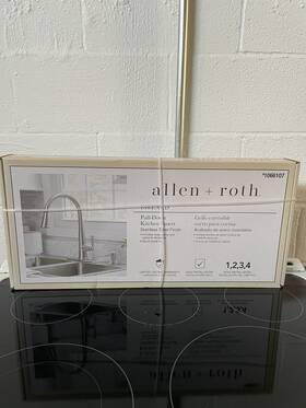 Allen & Roth 1066107 Stainless Dillard Deck-mount Pull-down Sprayer Faucet With Soap Pump New