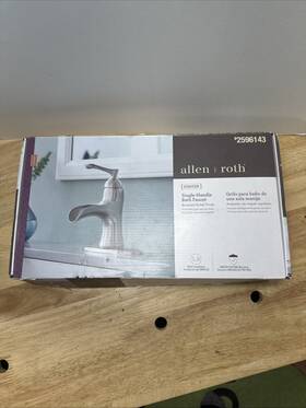 21-b461h-orb-ar Allen Roth Sumter 2596143 Single-handle Bath Faucet Brushed Nickel Finish
