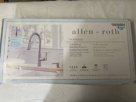 5505664 Allen Roth Townley Pull-down Kitchen Faucet Brushed Gold Deck Mounted