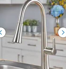 67726w147001 Allen Roth Bryton Stainless Steel Single Handle Deck-mount Pull-down Kitchen