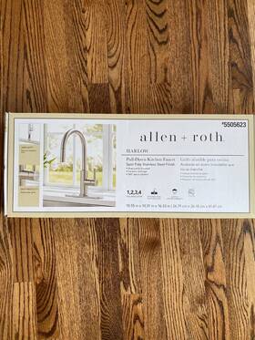 67894w-113402 Allen Roth Harlow Pull-down Kitchen Faucet Stainless Steel Finish Open Box