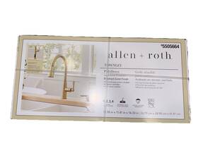 67894w-134408 Allen Roth And Townley Pull Down Kitchen Faucet Brushed Gold