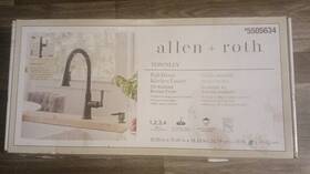Allen Roth 925699904153 Matte Single Handle Pull-down Kitchen Faucet With Soap Dispenser