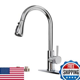 B0bzyrd9p2 Allkorma Kitchen Faucet Pull Down Sprayer High Arc Single Handle 1/3 Hole