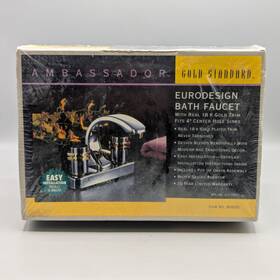 60530 Ambassador New Eurodesign Bath Faucet Gold Standard 18k Trim Sealed