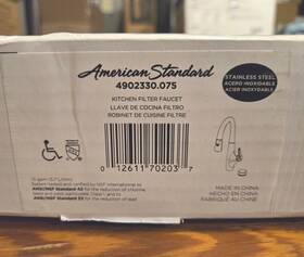 American Standard 012611702037 New Combo Led Dual Spray Faucet Counter Mount Water Filter