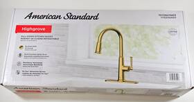 117634gn00 American Standard Highgrove 17 Inch Pull Down Kitchen Faucet Brushed Gold New