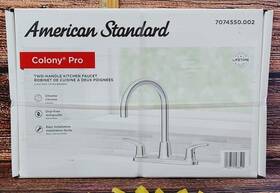 7074000.002 American Standard Colony Pro Chrome Kitchen Faucet With Deckplate