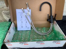 Lb16220 American Standard Franke Pescara Hot And Cold Water Butler Kitchen Faucet Matte Black Nos