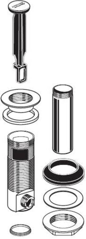 M952425-0020a American Standard Chrome Ez Drain 2-pc Metal Assembly