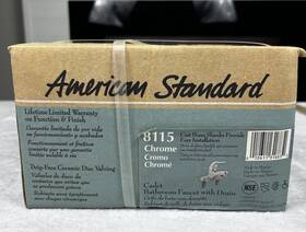 M966207-002 American Standard Cadet Chrome Bathroom Faucet With Drain 8115 New In Box