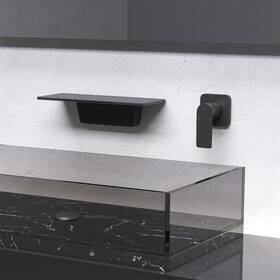 Andeonline In 742024102697 Modern Waterfall Bathroom Sink Faucet With Single Handle Matte Black