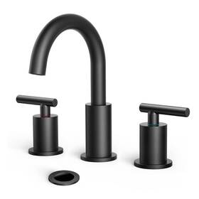 H0300b Androme 8 Inch Widespread Double Handle High-arc Bathroom Faucet With Metal Pop-up Drain