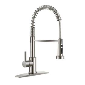 51anzabn Anza Single-handle Pull Down Sprayer Kitchen Faucet With Deckplate Brushed Nickel