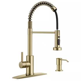 Anza 711181610680 Single Handle Pull Down Sprayer Kitchen Faucet High Arch Sink Wit