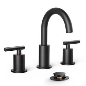 An3za0b Anza 8 Inch Widespread Double Handle Bathroom Faucet With Ceramic Disc Valve In