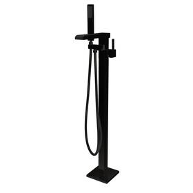 Anzzi 191042040656 Union 2-handle Clawfoot Tub Faucet With Hand Shower In Matte Black