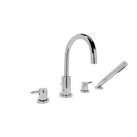 Anzzi 848308073285 Lien Series 2-handle Lever Deck-mount Roman Tub Faucet Grey
