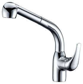 Kf-az040 Anzzi Harbour Pull Out Spray 1.53 Gpm Kitchen Faucet - Chrome