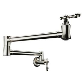 Kf-az259bn Anzzi Marca 360-degree 24 Inch Wall Mounted Pot Filler With Dual Swivel In Brushed Nickel