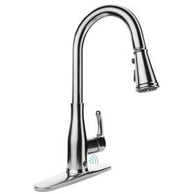 Kf-az301ss Anzzi 1-handle Hands Free Touchless Pull Down Sprayer Kitchen Faucet With Motion Sense