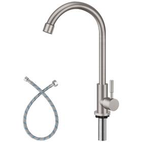 Aolemi 741376393814 Water Only Kitchen Faucet Brushed Nickel Sink 304 Stainless Steel