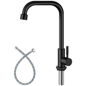 B08fszc3bz Aolemi Black Cold Only Water Kitchen Faucet Commercial Bar Tap Single Lever Handle 3