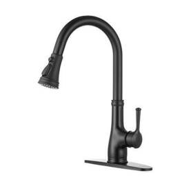 A100806mb Aonecer Black Kitchen Sink Faucet Single Handle Pull Down Matte 08