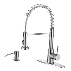 A8056-07-05bn Aonecer Kitchen Sink Faucet With Soap 5 Brushed Nickel Dispenser