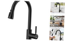 W01kf033mb Aonecer Kitchen Faucets With Pull Down Matte Black Standard Without Deck Plate