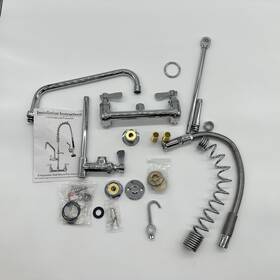Us-cf25 Aplwy 25 Inch Height Commercial Faucet 8 Adjustable Center Needs Sprayer