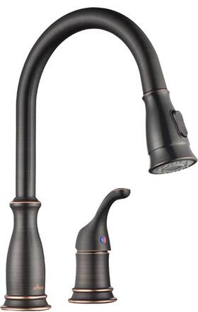 Ap-aps278orb Appaso 2 Hole Kitchen Faucet Oil Rubbed Bronze Pull Down Sprayer
