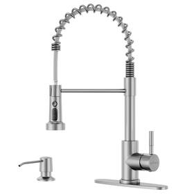 Aps105bn Appaso 3-mode Kitchen Faucet With Soap Dispenser Stainless Steel Pull Down F