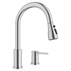 Aps2004 Appaso 2 Hole Kitchen Faucet Stainless Steel With Pull Down Sp