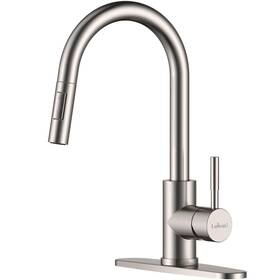 Aps204-bm Appaso Kitchen Faucet With Pull Down Sprayer Brushed Nickel Single-handle Hi