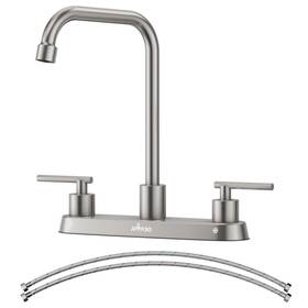 Apspf1001 Appaso 2 Handle Kitchen Faucet Brushed Nickel Sink