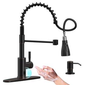 Appaso B0fqbpzzdh Touchless Kitchen Faucet Pull Down Sprayer And Soap Dispenser Oil Rubbed