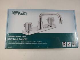 1812301 Aqua Plumb 2-handle Kitchen Faucet Chrome # New