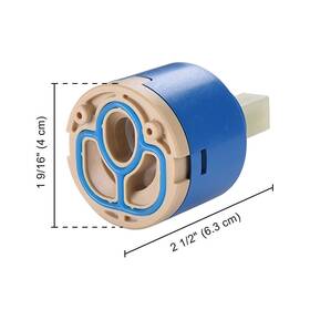 Aquaterior 767571281091 40mm Ceramic Faucet Cartridges Valve Disc Replacement 2pcs F/ Bathroom
