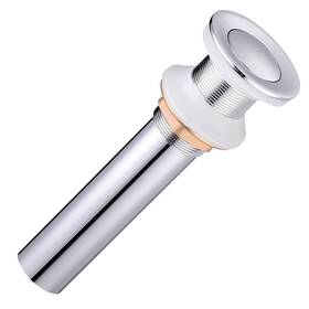 81drn001-brs38-chr Aquaterior 1 3/8 Inch Pop Up Drain Vessel Sink Stopper Brass Polished Chrome