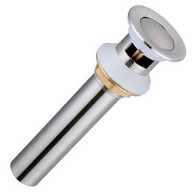81drn002-brs38ov-bn Aquaterior 1 3/8 Inch Pop Up Drain Vessel Sink Stopper Brushed Nickel Overflow