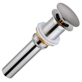 81drn003-brs40-bn Aquaterior 1 5/8 Inch Bathroom Pop Up Drain Vessel Sinks Solid Brass Brushed Nickel