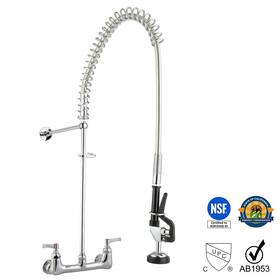 81fau003-8-chr Aquaterior Commercial Kitchen Faucet Restaurant Center Prerinse Cupc Nsf