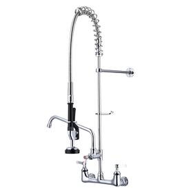 81fau009-36wmt-chr Aquaterior Wall Mount Pre-rinse Faucet Kitchen Sink 36 Inch Height Sprayer Home
